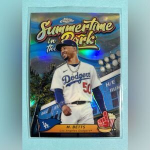Summertime in the Park Mookie Betts LA Dodgers 2024 Topps Chrome card #STO-1